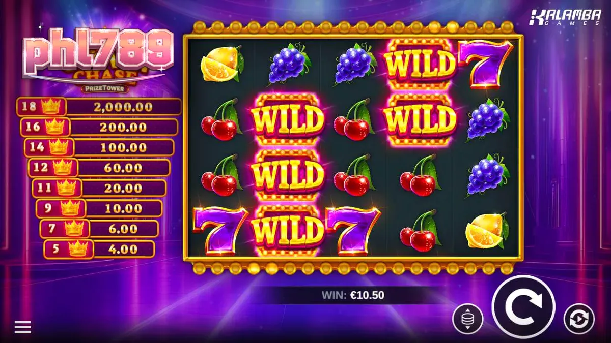 Visual ng 40 Crown Chase PrizeTower slot machine